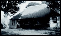 Father Joseph Verschueren, SS.CC., in front of the rectory of Saint Ann Church, Heeia, Oahu.